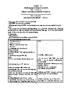 Giáo án dạy học Tuần 19 - Lớp 5