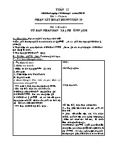 Giáo án dạy học Tuần 22 - Lớp 5