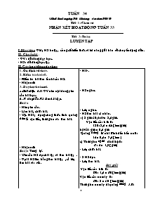 Giáo án dạy học Tuần 34 - Lớp 5