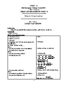 Giáo án dạy học Tuần 35 - Lớp 5