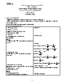 Giáo án dạy học Tuần 6 - Lớp 5