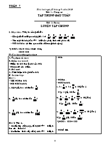 Giáo án dạy học Tuần 7 - Lớp 5