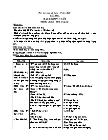 Giáo án dạy Lớp 5 - Tuần 9