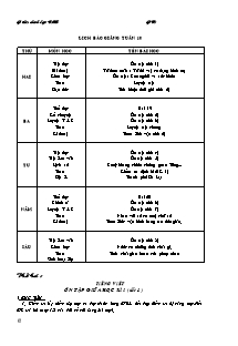 Giáo án dạy - Tuần 10 Lớp 4