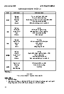 Giáo án dạy - Tuần 12 Lớp 4