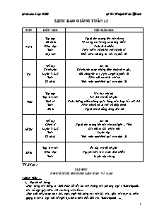 Giáo án dạy - Tuần 13 Lớp 4