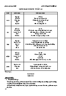 Giáo án dạy - Tuần 16 Lớp 4