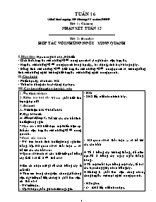 Giáo án dạy Tuần 16 - Lớp 5