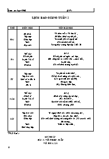 Giáo án dạy - Tuần 2 Lớp 4