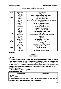 Giáo án dạy - Tuần 26 Lớp 4