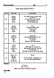 Giáo án dạy - Tuần 3 Lớp 4