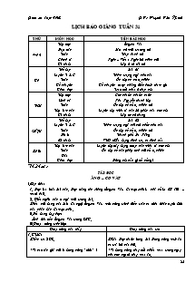 Giáo án dạy - Tuần 31 Lớp 4