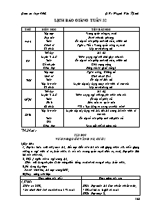 Giáo án dạy - Tuần 32 Lớp 4