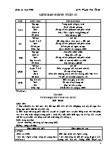 Giáo án dạy - Tuần 33 Lớp 4