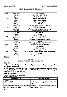 Giáo án dạy - Tuần 34 Lớp 4