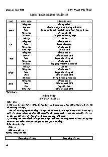 Giáo án dạy - Tuần 35 Lớp 4