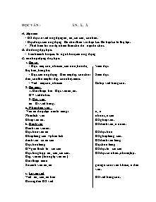 Giáo án Học vần khối 1 - Tuần 10