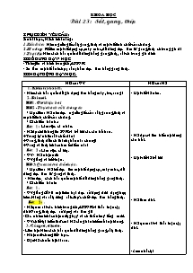 Giáo án Khoa học khối 5 - Bài 23 đến bài 30