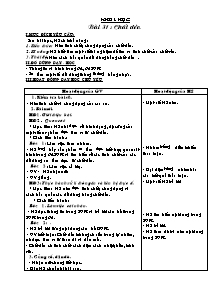 Giáo án Khoa học khối 5 - Bài 31: Chất dẻo