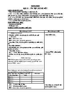 Giáo án Khoa học khối 5 - Bài 33: Ôn tập học kì một