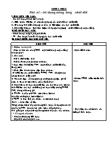 Giáo án Khoa học khối 5 - Bài 41, 42