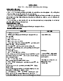 Giáo án Khoa học khối 5 - Bài 56, 57