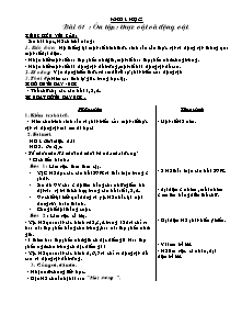 Giáo án Khoa học khối 5 - Bài 61 đến bài 64