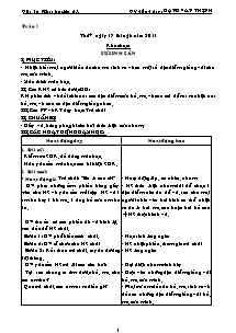 Giáo án Khoa học khối 5 năm 2011