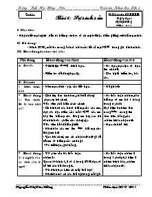 Giáo án Khoa học khối 5 - Trường Tiểu Học Hương Sơn