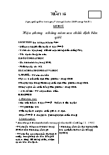 Giáo án Khoa, Sử, Địa lớp 5 - Tuần học 16