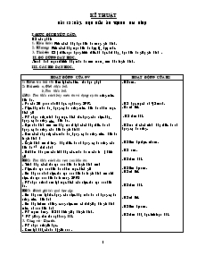 Giáo án Kĩ thuật 5 - Bài 12, 13