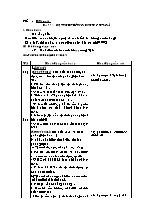 Giáo án Kĩ thuật 5 bài 23: Vệ sinh phòng bệnh cho gà