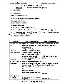 Giáo án Kĩ thuật 5 kì 1 - Trường tiểu học Yên Tiến