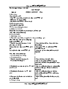 Giáo án Kĩ thuật 5 kì 2 - Giáo viên Nguyễn Thị Thanh