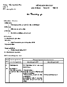 Giáo án Kĩ thuật 5 kì 2 - Trường Tiểu học Bắc Phú