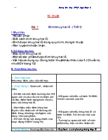 Giáo án Kĩ thuật 5 - TH Ngọc Thiện 2