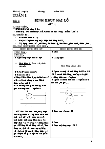 Giáo án Kỹ thuật 5 HK1