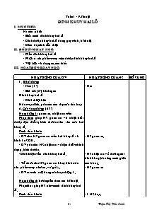 Giáo án Kỹ thuật 5 tuần 1 đến 22