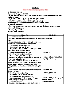 Giáo án Lịch sử 5 - Bài 9: Cách mạng mùa thu