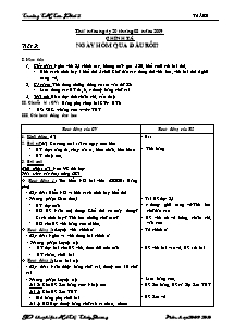 Giáo án Lịch sử 5 - Tiết 2: Ngày hôm qua đâu rồi