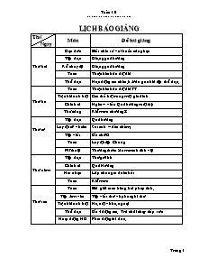 Giáo án Lớp 3 Tuần 10 - Trường TH Lê Thị Hồng Gấm