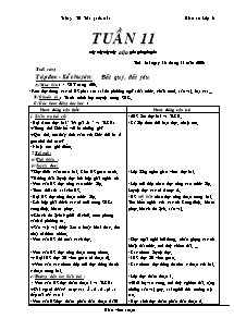 Giáo án Lớp 3 - Tuần 11 đến 15 - Trường TH Trần Quốc Toản