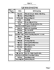 Giáo án Lớp 3 Tuần 12 - Trường TH Lê Thị Hồng Gấm