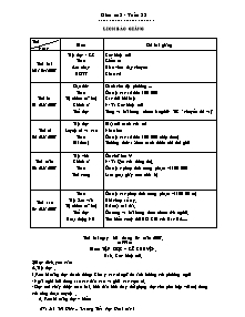 Giáo án Lớp 3 Tuần 33 - Trường TH Lê Thị Hồng Gấm