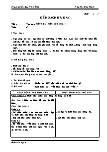 Giáo án lớp 4 môn Đạo đức - Trường Tiểu Học Vĩnh Hòa