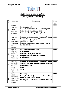 Giáo án Lớp 4 - Tuần 11 - Trường TH Hoài Hải