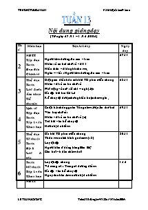 Giáo án Lớp 4 - Tuần 13 - Trường TH Hoài Hải