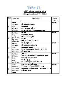 Giáo án Lớp 4 - Tuần 17 - Trường TH Hoài Hải