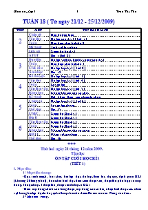 Giáo án Lớp 4 Tuần 18 - GV: Trần Thị Thu