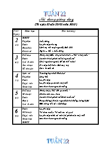 Giáo án Lớp 4 - Tuần 22 - Trường TH Hoài Hải